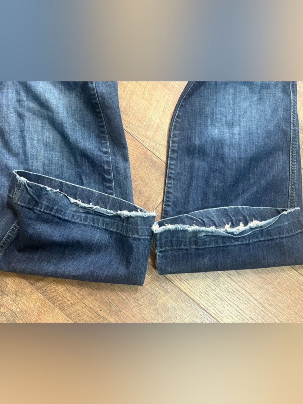 American Eagle Bootcut Jeans Size 14 Medium Wash Raw Hem Denim - Picture 15 of 15